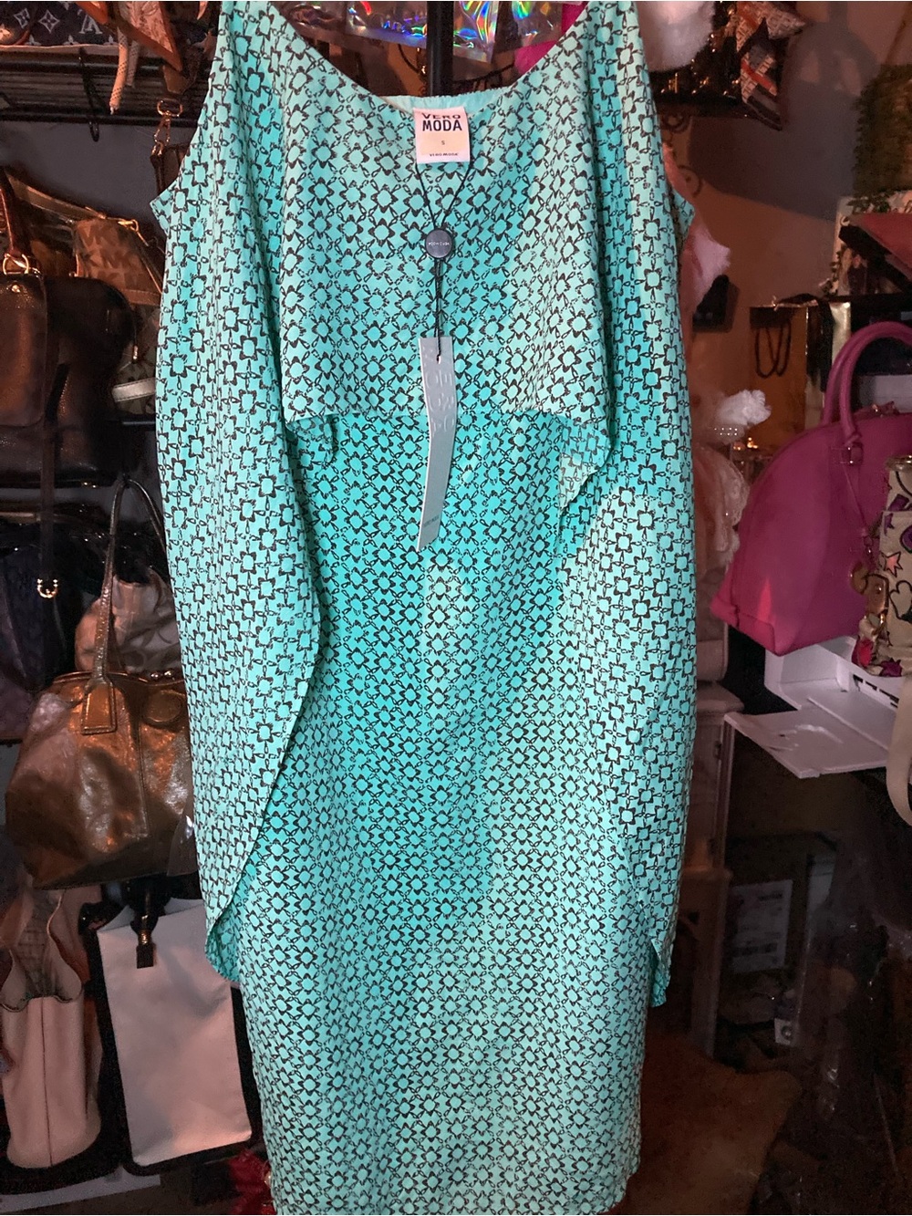 Moda Aqua Geometric Dress